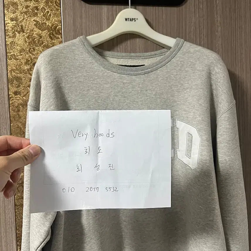 [BUNJANG] Neighborhood Classic Crewneck Sweatshirt Gray L / 네이버후드 21aw 클래식 크루넥 스웻 맨투맨 그레이 L