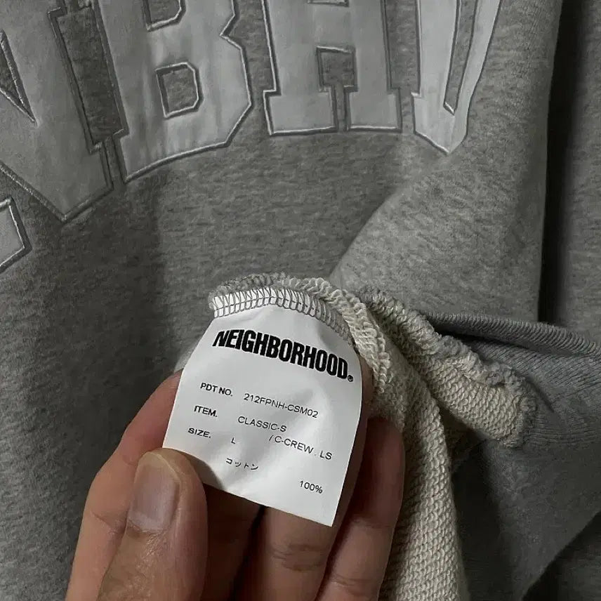 [BUNJANG] Neighborhood Classic Crewneck Sweatshirt Gray L / 네이버후드 21aw 클래식 크루넥 스웻 맨투맨 그레이 L