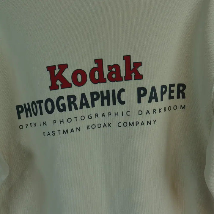 [BUNJANG] KODAK Big Logo Printed Oatmeal Beige Sweatshirt / 코닥 KODAK 정품 빅 로고 프린팅 맨투맨 오트밀 베이지 90