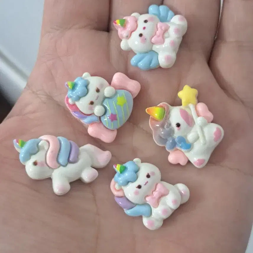 [BUNJANG] Unicorn Decoden Parts (10pcs) / 귀여운 유니콘 데코덴 파츠  탑꾸재료 10개당 랜덤