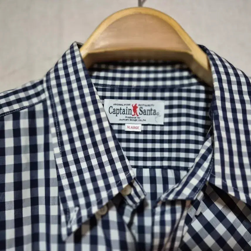 [BUNJANG] Captain Santa Checkered Shirt (XL) / Captain Santa 캽틴산타 체크 셔츠 (xl)
