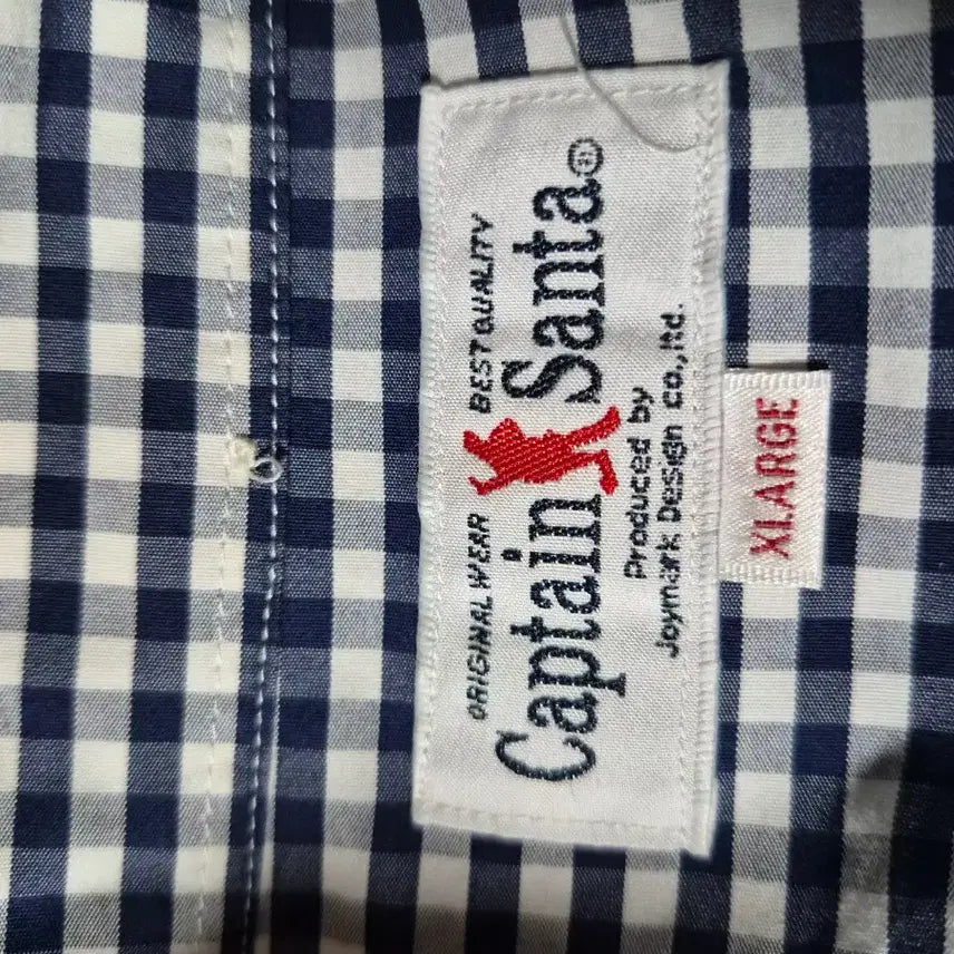 [BUNJANG] Captain Santa Checkered Shirt (XL) / Captain Santa 캽틴산타 체크 셔츠 (xl)
