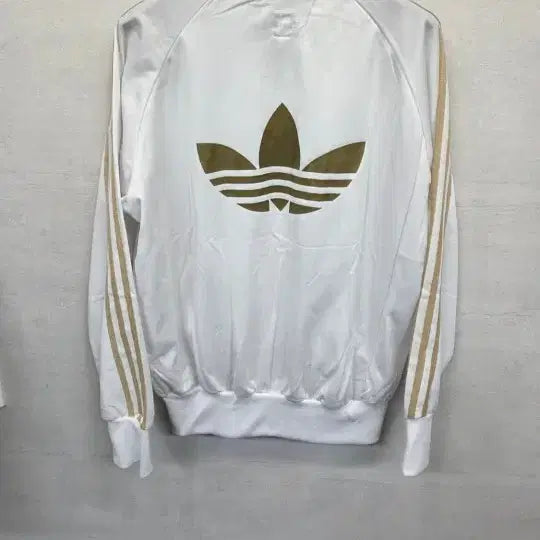 [BUNJANG] Adidas Superstar Track Top Jersey White Gold XL / 아디다스 빅트레포일 슈퍼스타 트랙탑 져지 화이트골드 xl