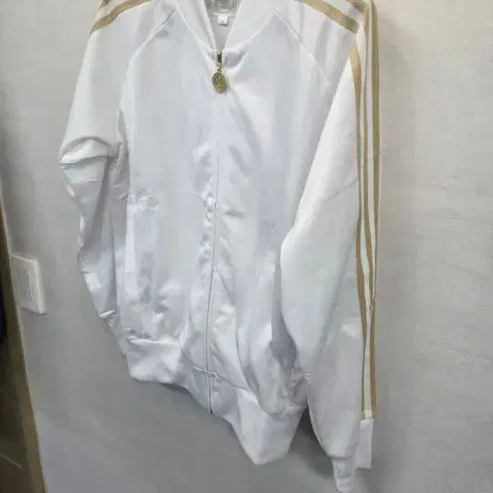 [BUNJANG] Adidas Superstar Track Top Jersey White Gold XL / 아디다스 빅트레포일 슈퍼스타 트랙탑 져지 화이트골드 xl