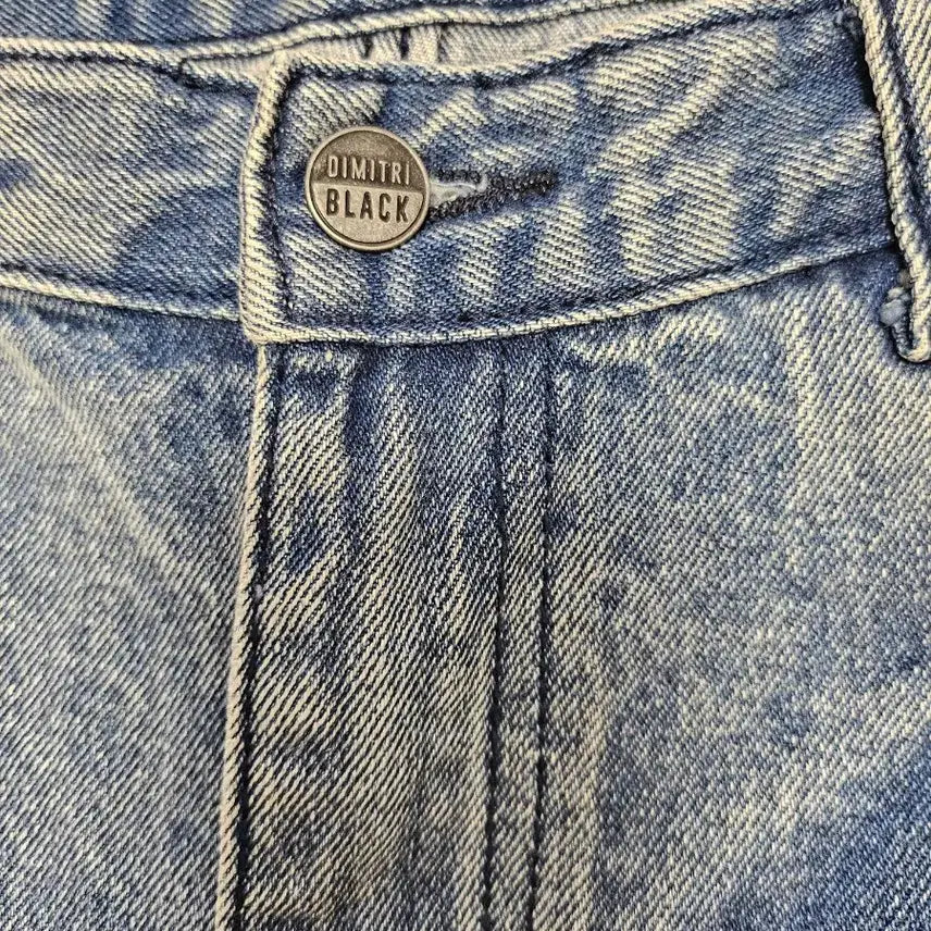 [BUNJANG] Dimitri Black Denim Bermuda Shorts Light Blue / 디미트리블랙 데님 버뮤다 팬츠 라이트블루 4사이즈 34~36