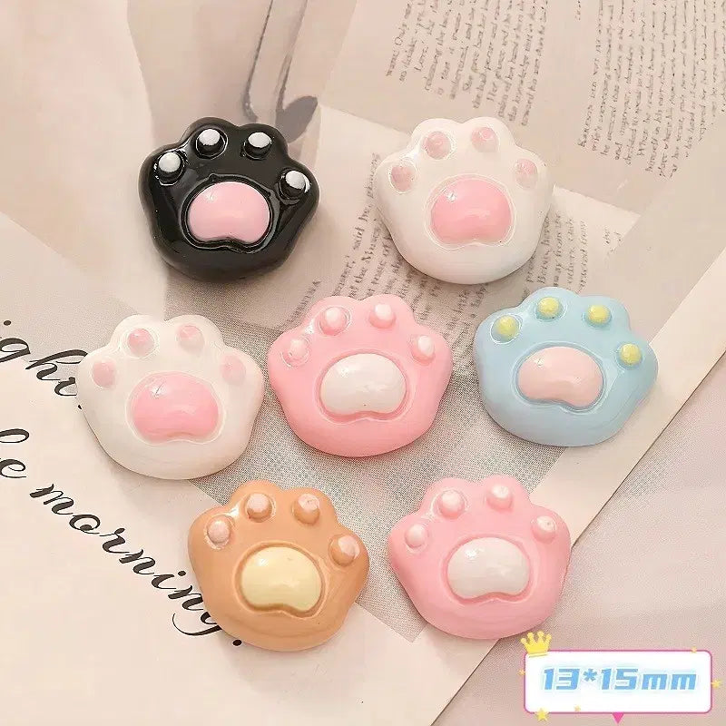 [BUNJANG] Mini Cat Paw Parts (13 Pieces) - Random / 미니 고양이 발바닥 파츠  탑꾸재료 13개당 랜덤