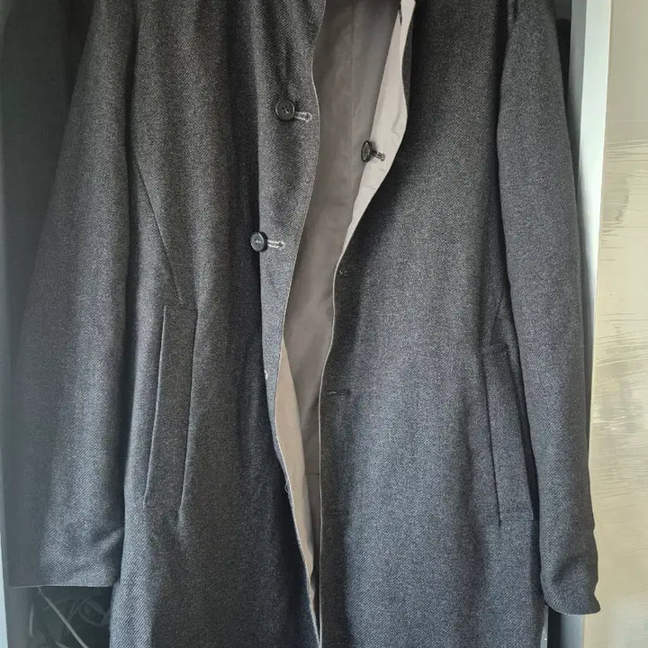 [BUNJANG] Comodo Square Gray Reversible Coat / comodo SQUARE  그레이 양면 코트
