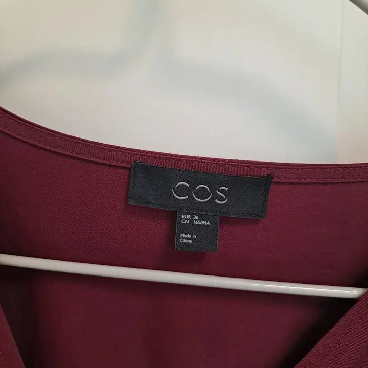 [BUNJANG] COS Wrap Midi Dress / COS 코스 랩 원피스 버건디
