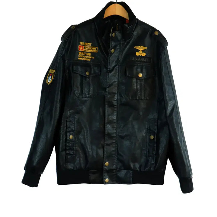 [BUNJANG] Unbranded Eco Leather Biker Jacket - Black (L) Men&