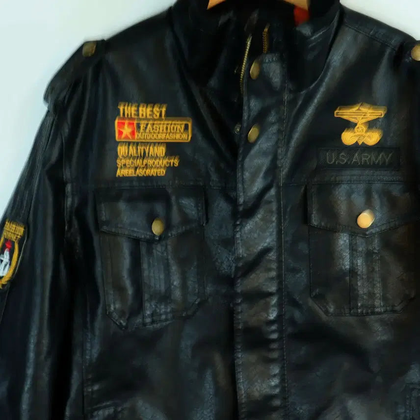 [BUNJANG] Unbranded Eco Leather Biker Jacket - Black (L) Men&