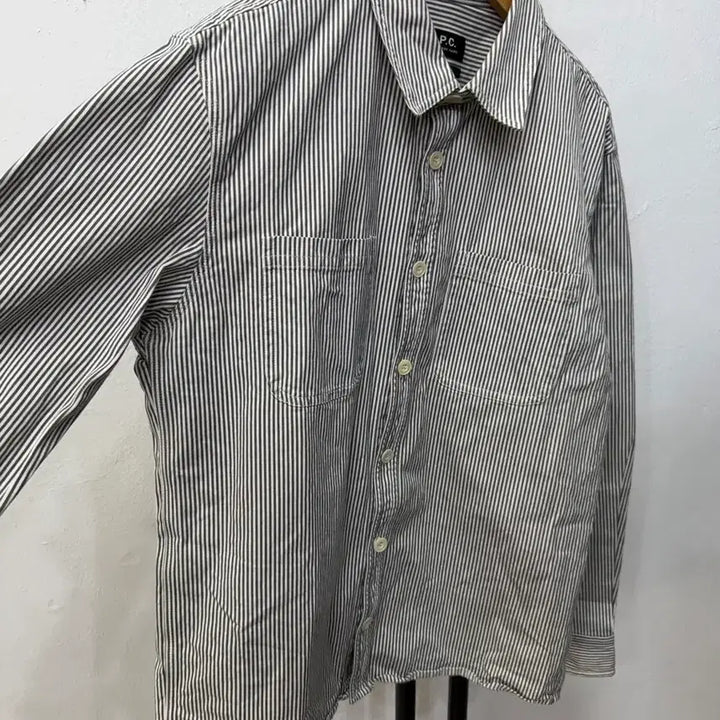 [SOLD OUT] 정품) APC 아페쎄 남성 스트라이프 셔츠겸 자켓 M