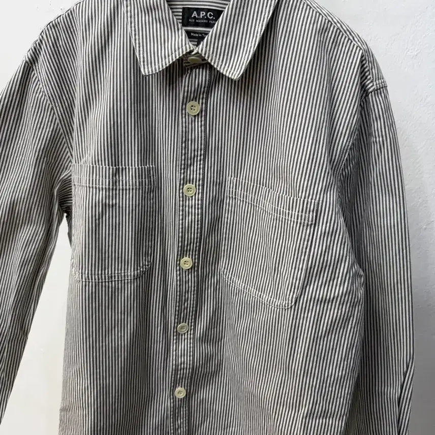 [SOLD OUT] 정품) APC 아페쎄 남성 스트라이프 셔츠겸 자켓 M