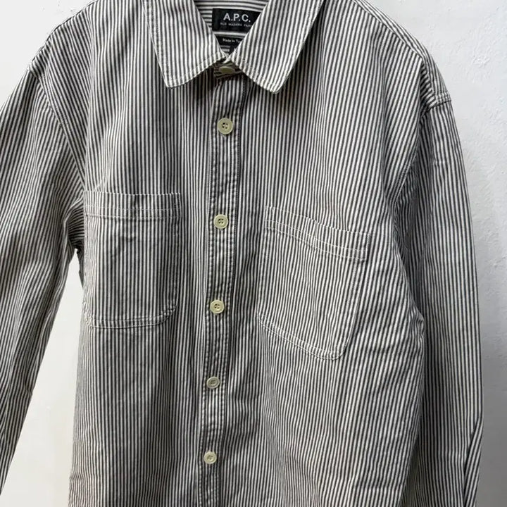 [SOLD OUT] 정품) APC 아페쎄 남성 스트라이프 셔츠겸 자켓 M
