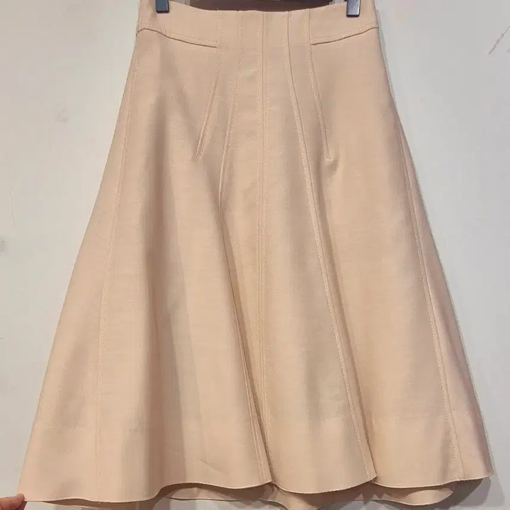 [SOLD OUT] 오브제 베이지 A라인 플레어 스커트
