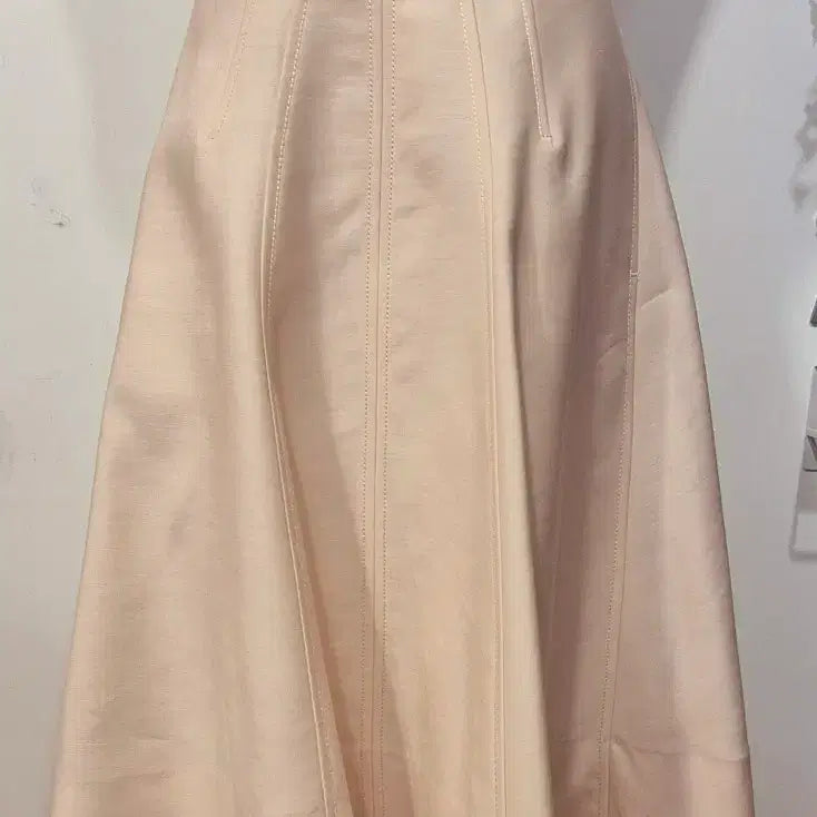 [SOLD OUT] 오브제 베이지 A라인 플레어 스커트