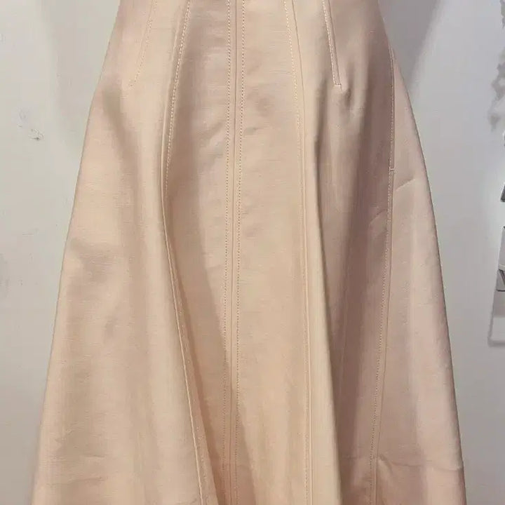 [SOLD OUT] 오브제 베이지 A라인 플레어 스커트
