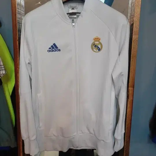[BUNJANG] Adidas Real Madrid White Track Top Jersey (Size 110) / 아디다스 레알마드리드 화이트 트랙탑 져지 110