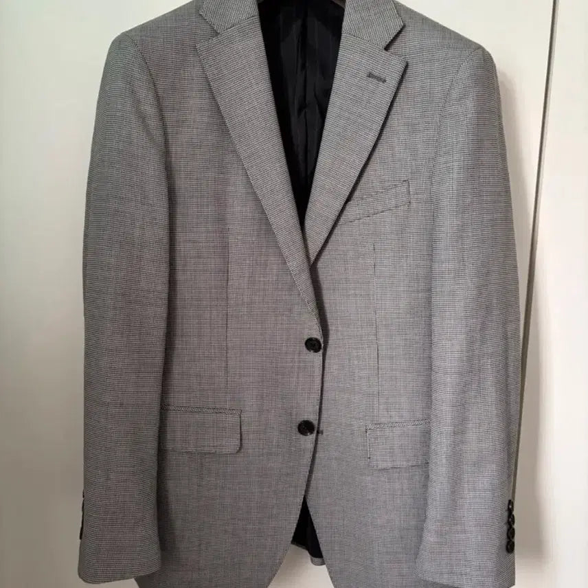 [BUNJANG] ZIG Grey Checkered Wool Suit Set / 지이크 모직원단 잔체크 그레이 정장 셋업 수트 100/78사이즈