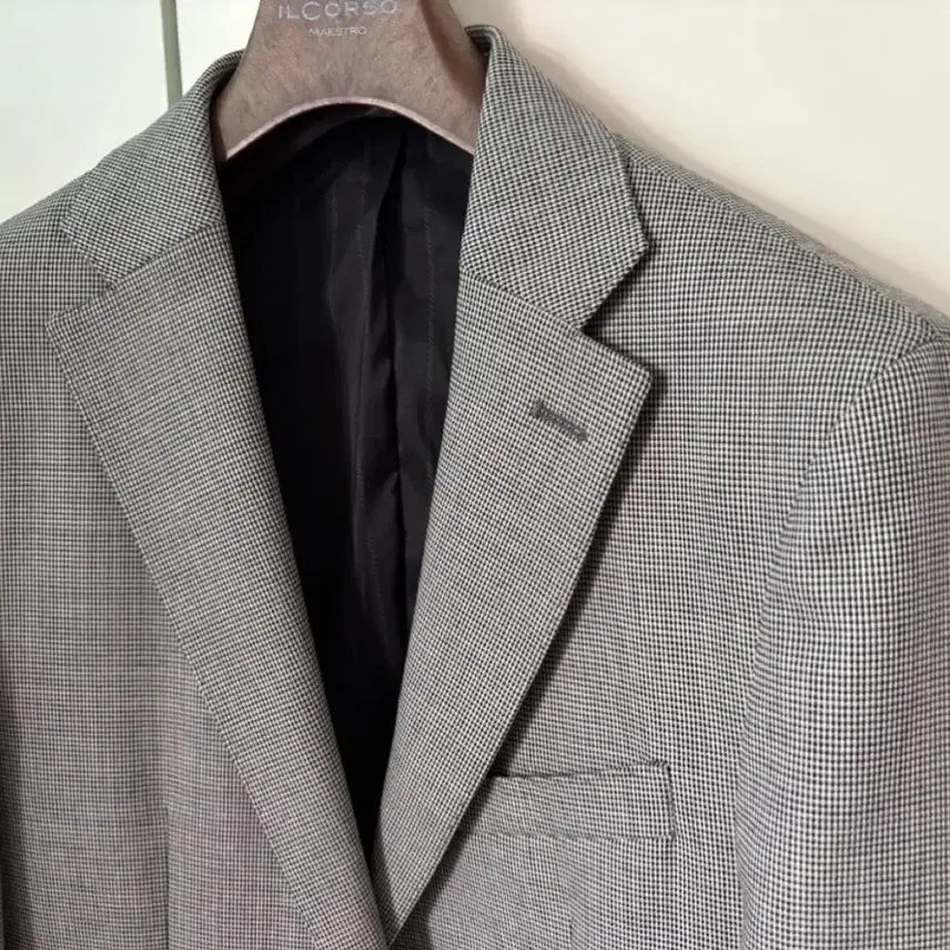 [BUNJANG] ZIG Grey Checkered Wool Suit Set / 지이크 모직원단 잔체크 그레이 정장 셋업 수트 100/78사이즈