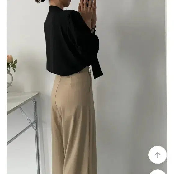 [BUNJANG] Avely High Waist Pleated Wide Pants / (에이블리) 하이웨스트 핀턱 플리츠 와이드 팬츠