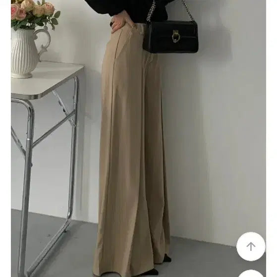 [BUNJANG] Avely High Waist Pleated Wide Pants / (에이블리) 하이웨스트 핀턱 플리츠 와이드 팬츠