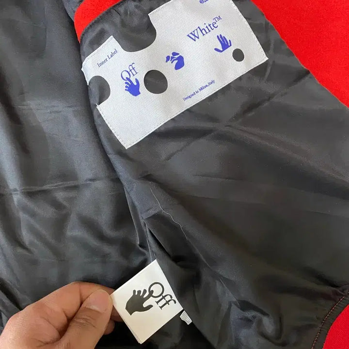 [SOLD OUT] Off-White Virgil Abloh 바시티 자켓 레드