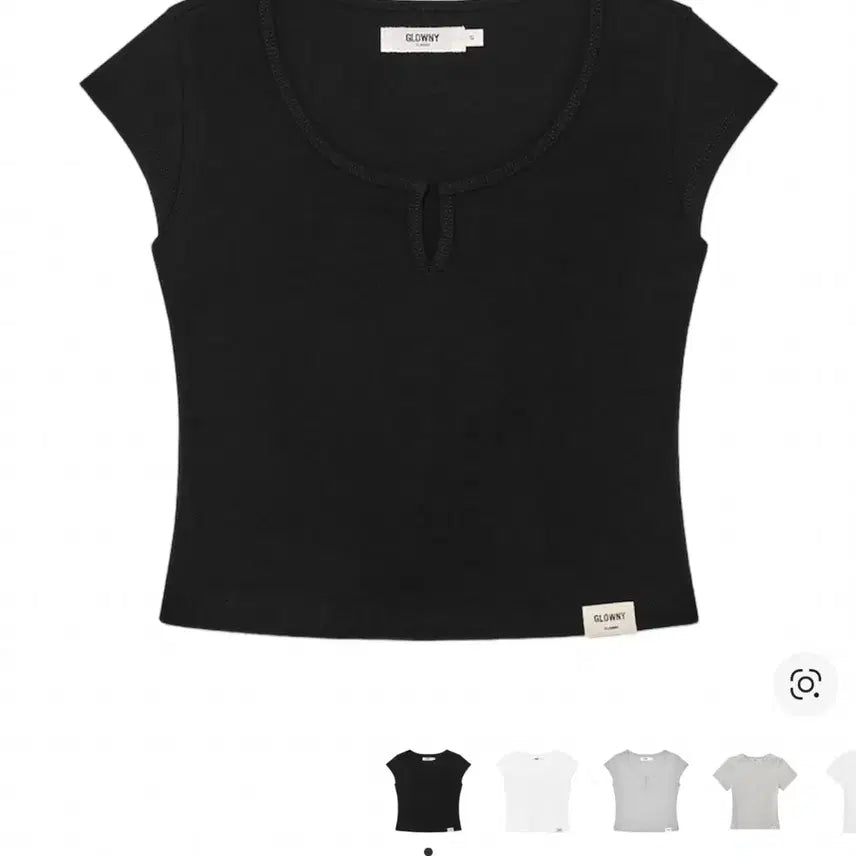 [BUNJANG] Glowny G Slit Short Sleeve T-shirt Black / 글로니 G 슬릿 반팔 티셔츠 블랙 m