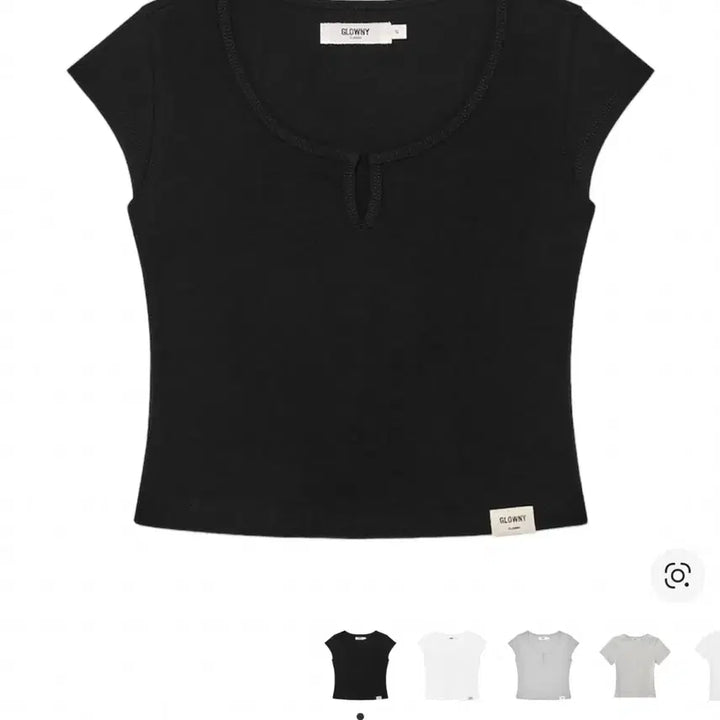 [BUNJANG] Glowny G Slit Short Sleeve T-shirt Black / 글로니 G 슬릿 반팔 티셔츠 블랙 m