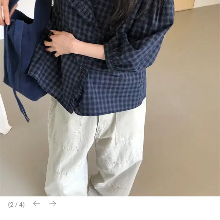 [BUNJANG] Maybe Baby Check Blouse / (메이비베이비/4.5만/새상품/예약발송상품)체크 블라우스