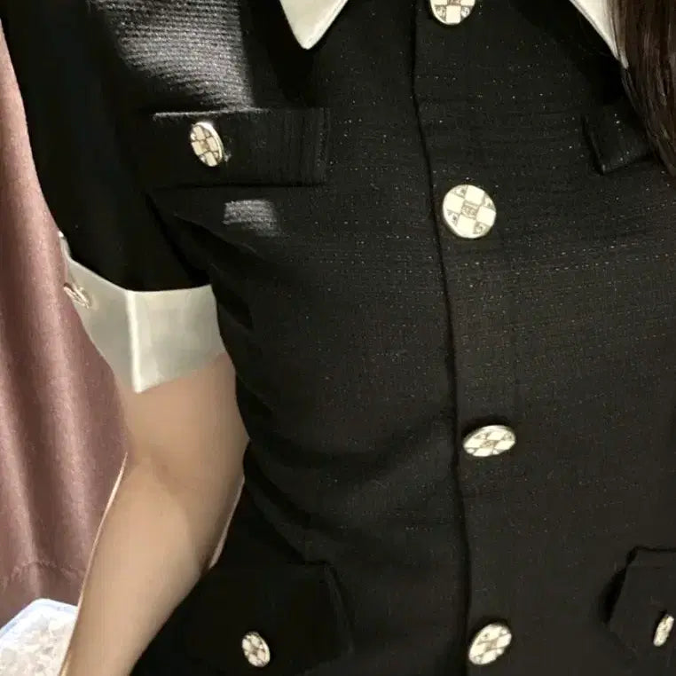 [BUNJANG] Imported Apparel Pearl Tweed Dress / 수입의류 펄원피스 (188900) 트위드 하객룩 새상품