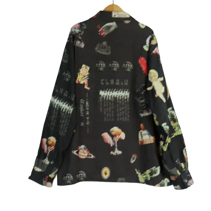 [BUNJANG] WRND Graphic Print Shirt - Black - Loose Fit / WRND 워너드 정품 그래픽 프린팅 셔츠 블랙 FREE 루즈핏 남방