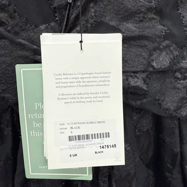 [BUNJANG] Cecilie Bahnsen George Dress Black / [정품]세실리에 반센(Cecilie Bahnsen) 조지 드레스 블랙