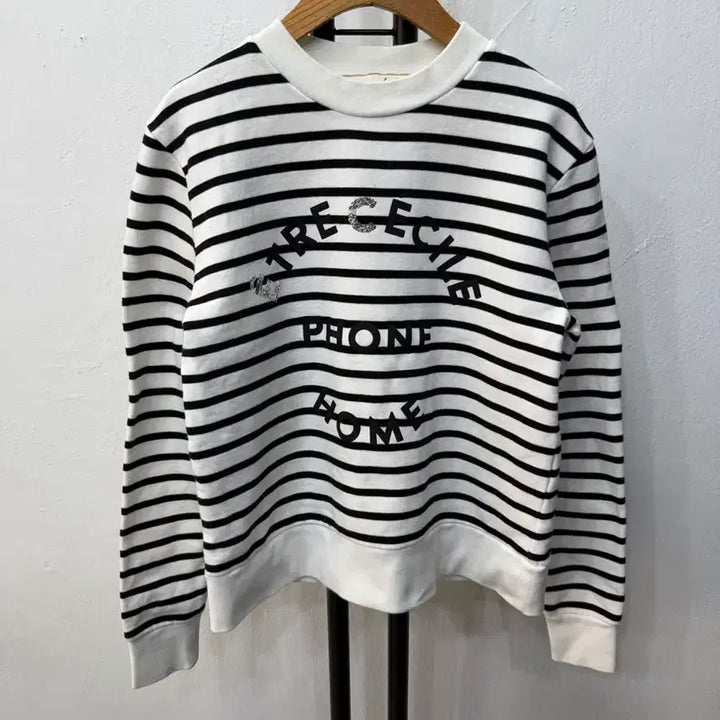 [BUNJANG] Etre Cecile Striped Pattern Sweatshirt / 정품) 에뜨르 세실 스트라이프 패턴 맨투맨 S