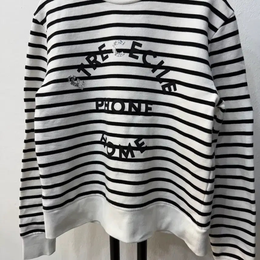[BUNJANG] Etre Cecile Striped Pattern Sweatshirt / 정품) 에뜨르 세실 스트라이프 패턴 맨투맨 S
