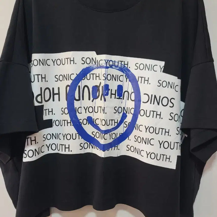 [BUNJANG] Smile Printed Oversized T-shirt / 스마일 프린팅 티셔츠