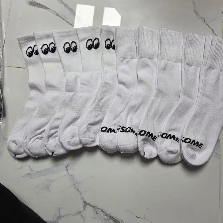 [BUNJANG] SOME White Socks (10 Pairs) / 양말