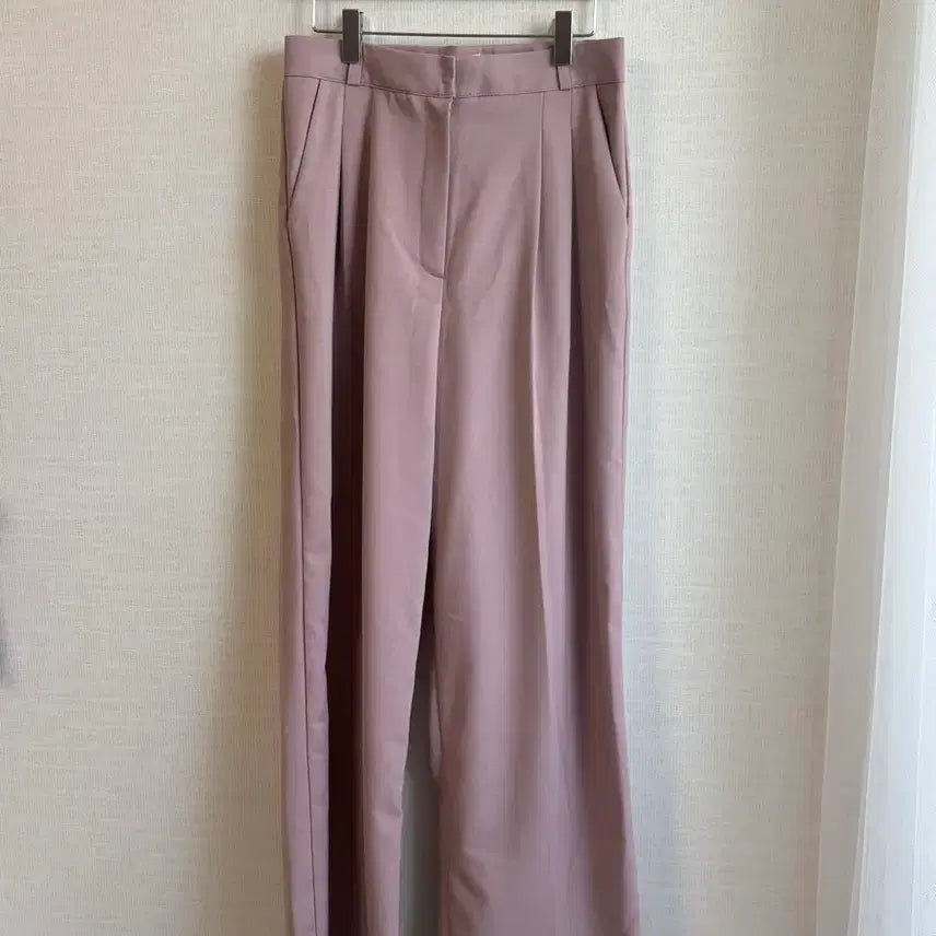 [BUNJANG] Libre Summer Bold Pink Wide Slacks Pants S / 리브레 썸머 볼드 핑크 와이드 슬랙스 팬츠 S