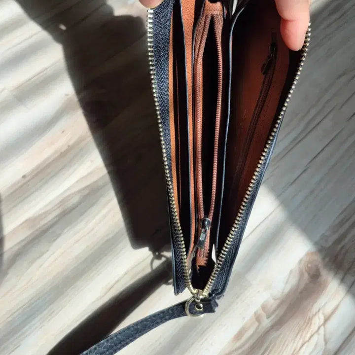 [BUNJANG] Tandy Black Snake Skin Pattern Long Wallet / 블랙 뱀피 패턴 탠디장지갑