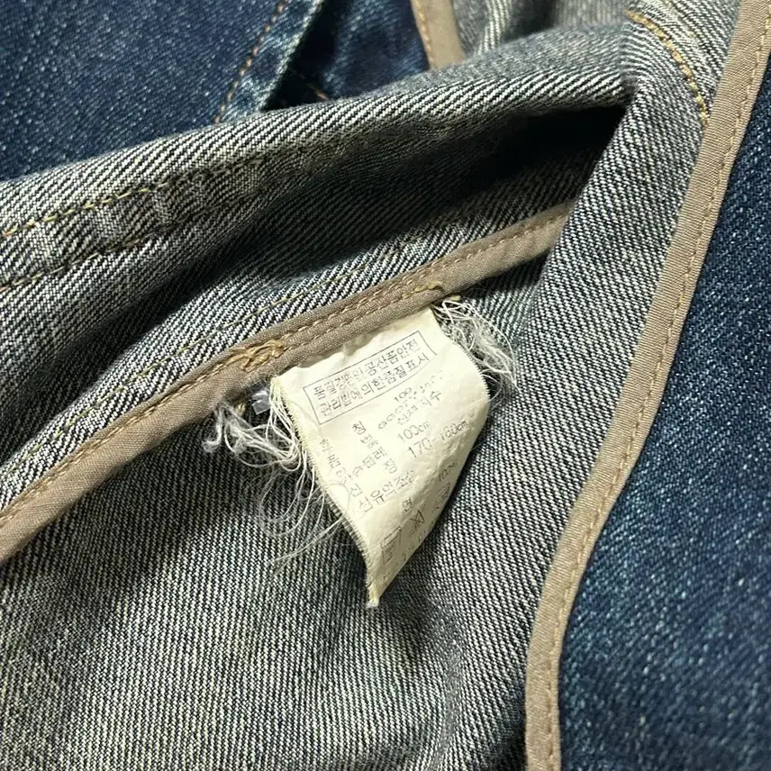 [BUNJANG] Guess Washed Denim Work Jacket / 게스 진 배색 워싱 워크 청자켓