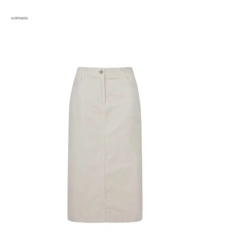 [SOLD OUT] 단종 새상품) 탑텐 코듀로이 밴딩 뒷트임 미디/h라인 롱스커트 네이비