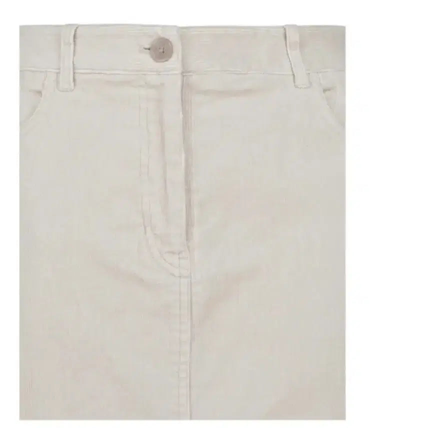 [SOLD OUT] 단종 새상품) 탑텐 코듀로이 밴딩 뒷트임 미디/h라인 롱스커트 네이비