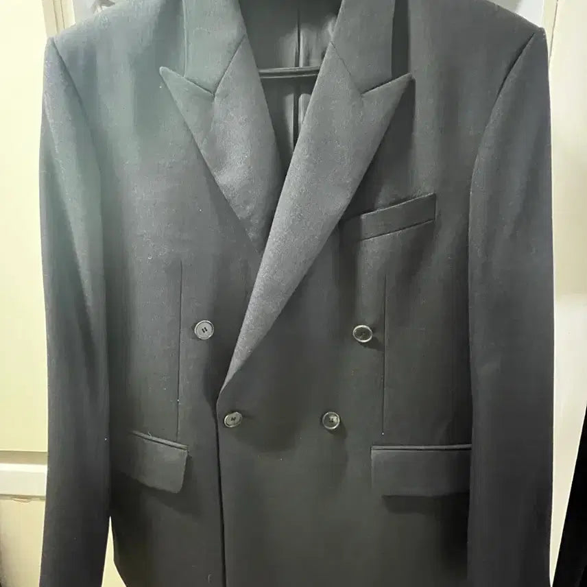 [BUNJANG] Mama Gari Fox Brothers Double-Breasted Jacket Sample / 마마가리 / 23FW 폭스브라더스 피크드 더블 자켓 샘플 / 48-50