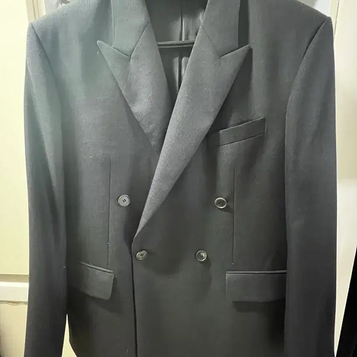 [BUNJANG] Mama Gari Fox Brothers Double-Breasted Jacket Sample / 마마가리 / 23FW 폭스브라더스 피크드 더블 자켓 샘플 / 48-50