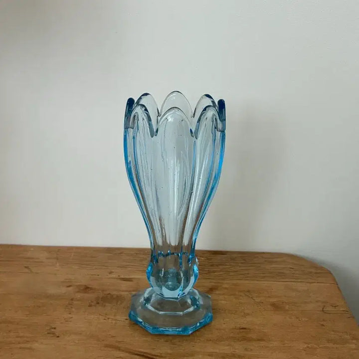 [BUNJANG] Vintage Blue Glass Vase / 빈티지 블루 글라스 화병