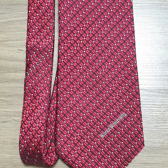 [BUNJANG] Koryo University Burgundy Tie Set / 고려대 넥타이 2종 (니꼴레뜨/스트라이프)