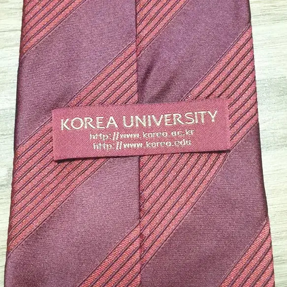[BUNJANG] Koryo University Burgundy Tie Set / 고려대 넥타이 2종 (니꼴레뜨/스트라이프)
