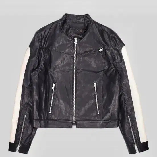 [BUNJANG] TheOpenProduct Rider Jacket Black and White / 더오픈프로덕트 라이더 자켓 블랙 화이트 1