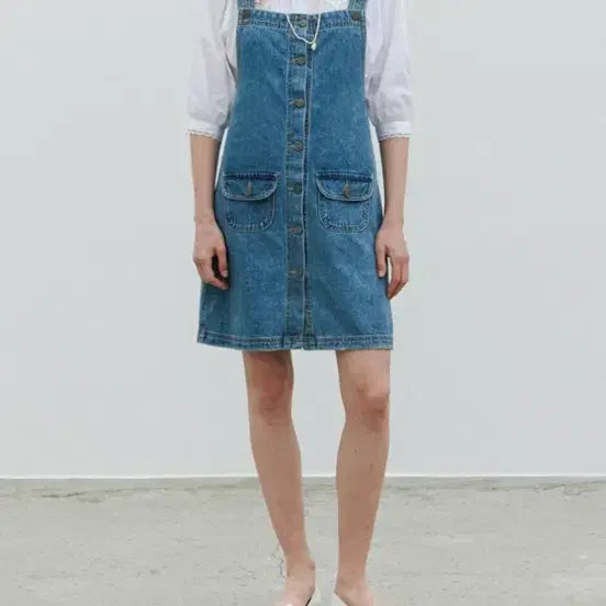 [BUNJANG] Sienne Denim Suspender Dress / 시엔느 데님 원피스 Denim Suspender Dress_Blue