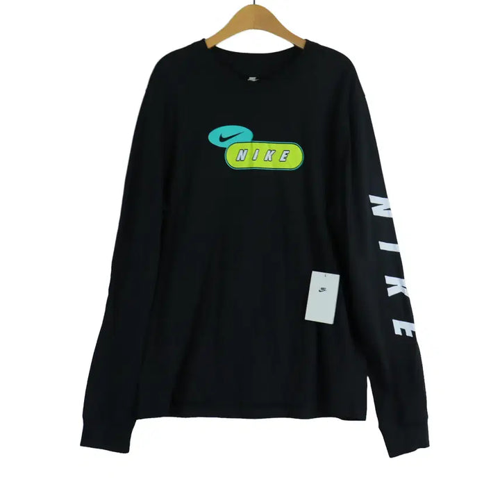 [BUNJANG] Nike Graphic Long Sleeve T-shirt (XL) / 나이키 NIKE 정품 블랙 그래픽 긴팔 티셔츠 XL 오버핏