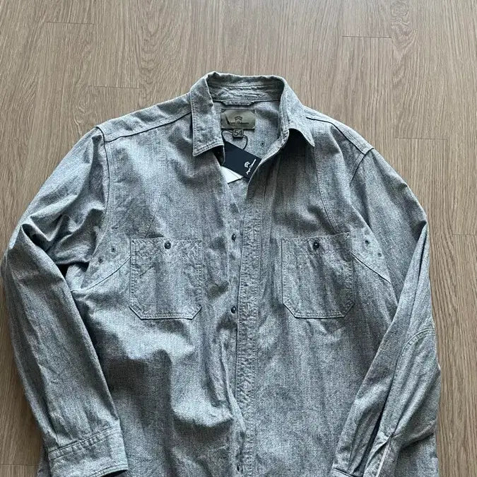 [BUNJANG] Nigel Cabourn Medical Chambray Shirt Salt &amp; Pepper XXL / 나이젤카본 메디컬 샴브레이셔츠 솔트&amp;페퍼 54 XXL 새제품